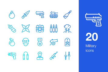 20 Military icons
