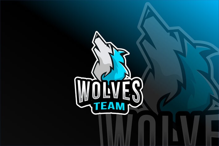 Wolves Team Esport Logo Template