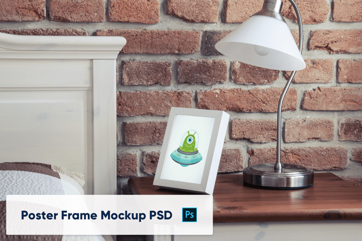 Poster Frame in luxury interior - Mockup PSD