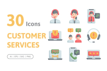 30 Customer Service Icons