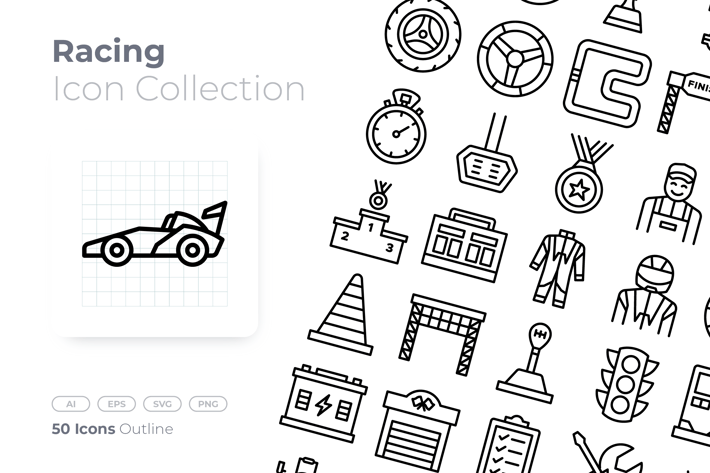 Racing Outline Icon