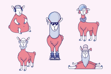 Cool Llamas Clipart