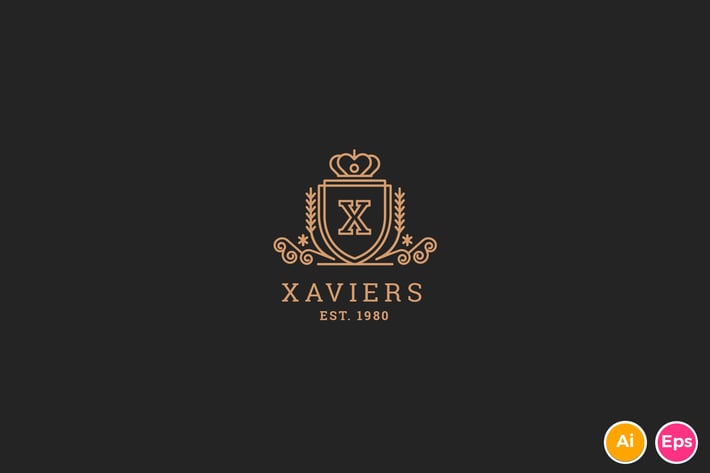 Xavier - Letter X Heraldic Logo Template