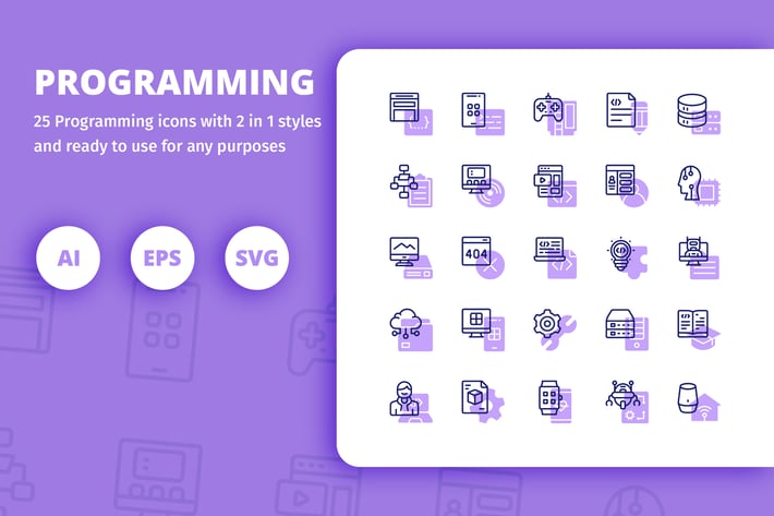 Programming Icons (Line and Solid)