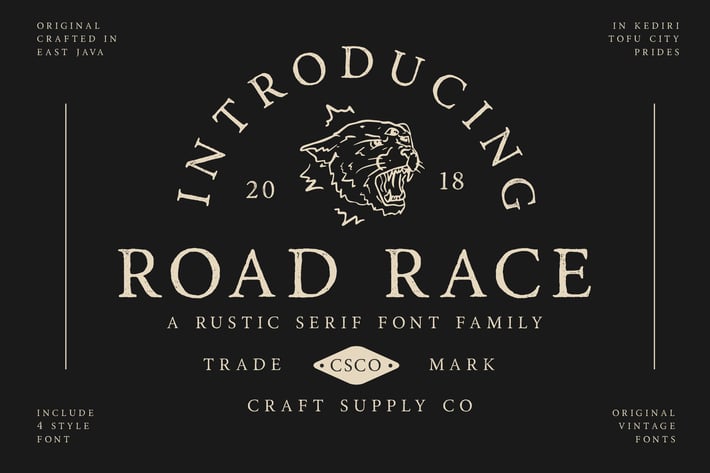 Road Race Font Family