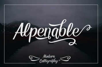 Alpenable Beautiful Modern Signature Font + Swash