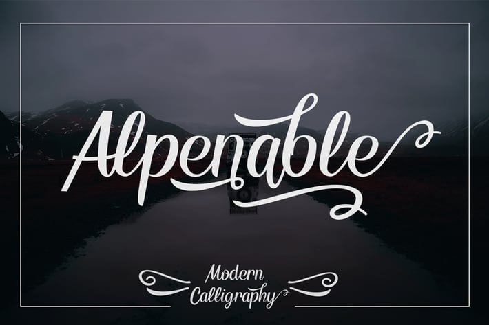 Alpenable Beautiful Modern Signature Font + Swash