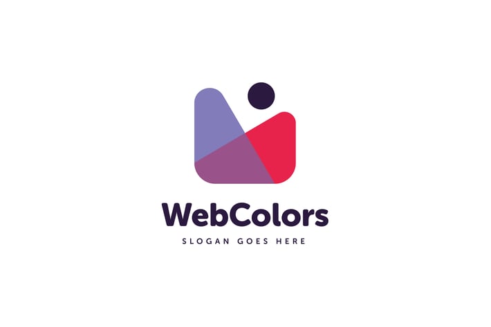 Web Colors W Letter Logo Template