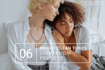 6 Bright Clean Tones Lightroom Presets + Mobile