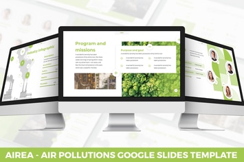 Airea - Air Pollutions Google Slides Template
