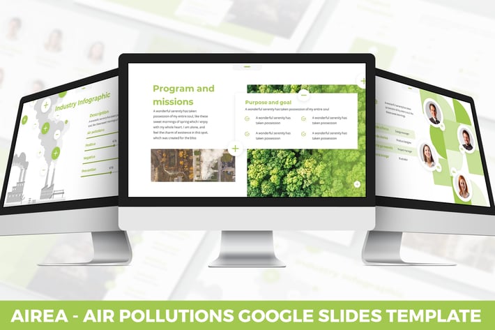 Airea - Air Pollutions Google Slides Template