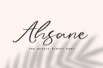 Ahsane - The Beauty Script Font