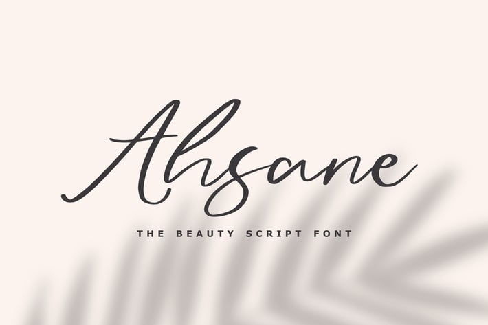 Ahsane - The Beauty Script Font