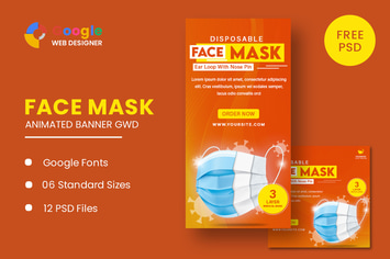 Face Mask Animated Banner Google Web Designer