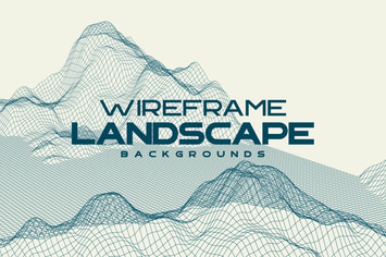 Wireframe Landscape Mountains Backgrounds
