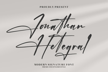 Jonathan Hetegral Modern Siganture Font
