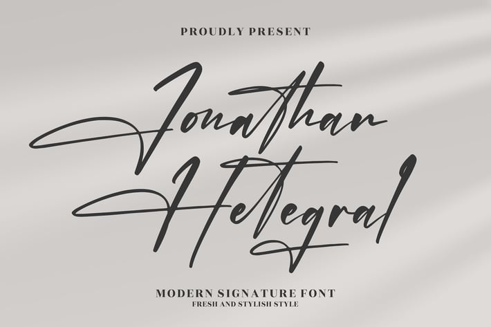 Jonathan Hetegral Modern Siganture Font