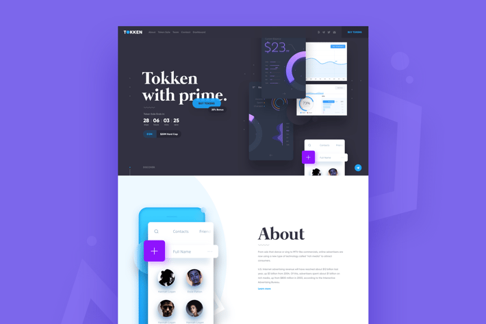 TOKKEN - Cryptocurrency ICO Website