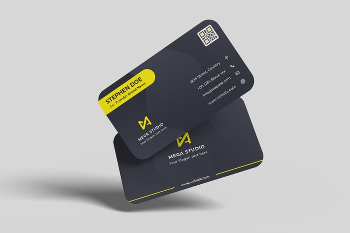 Floating Business Card Mockup V1