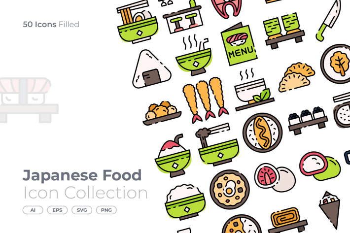 Japanese Food Filled Icon