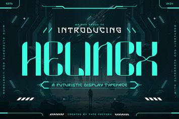 Helinex - Futuristic Display Typeface