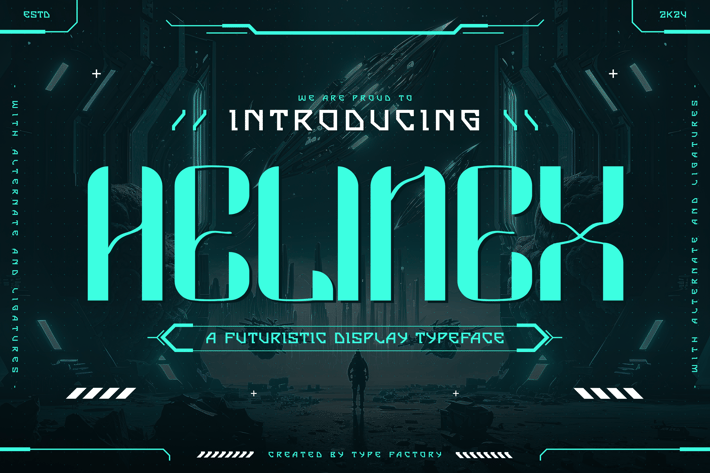 Helinex - Futuristic Display Typeface