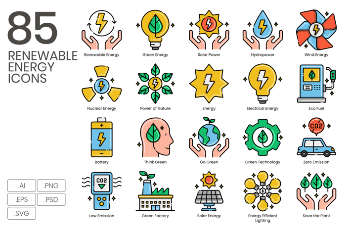 Renewable Energy Icons