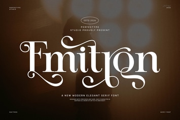 Emitron Modern Elegant Serif Font Typeface