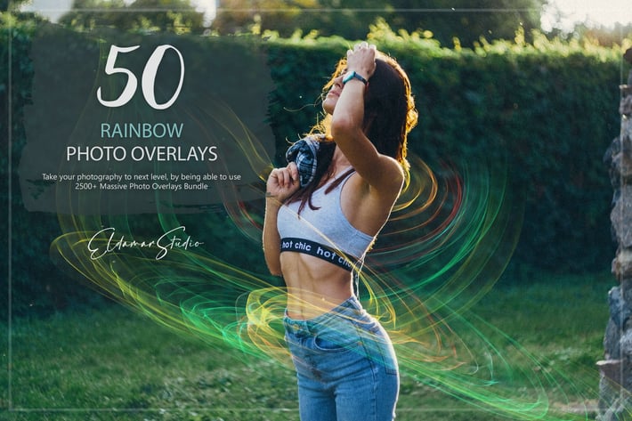 50 Rainbow Photo Overlays