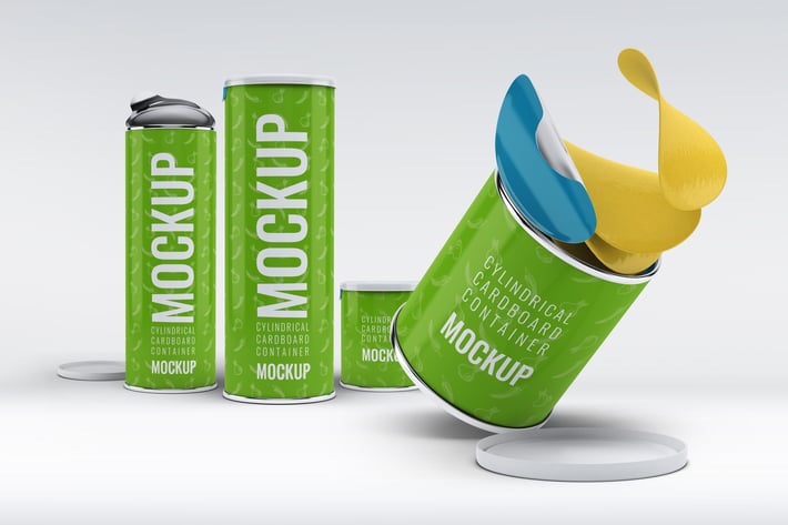 Cylindrical Cardboard Container Mock-Up
