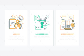 Navigation and information - line design banners