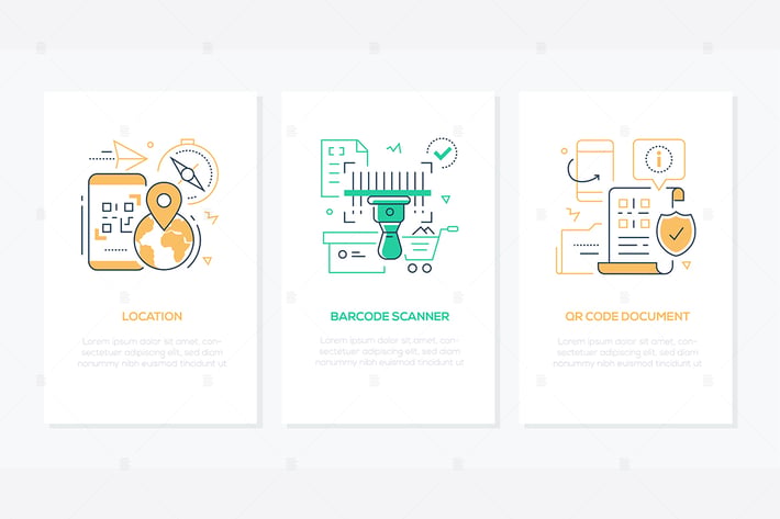 Navigation and information - line design banners