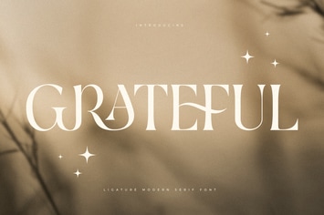 Grateful - Ligature Luxury Modern Serif Font
