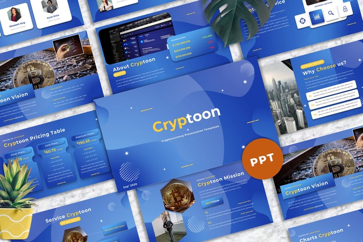 Cryptoon - Cryptocurrency Powerpoint Templates