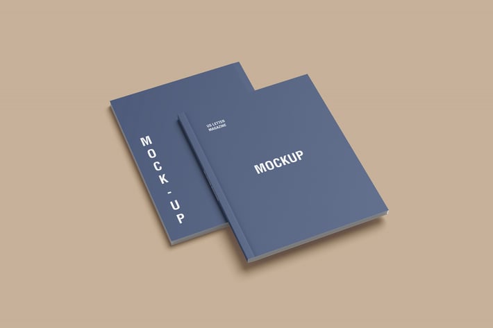 US Letter Cover Magazine Mockup