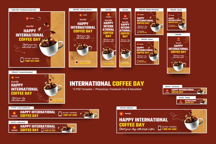 International Coffee Day Banners Ad