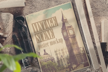 Old Scene Poster Mockup