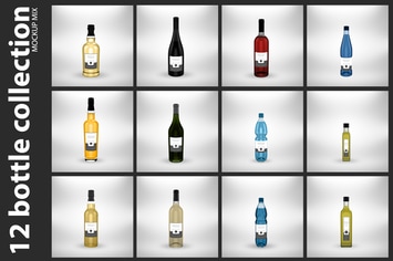 12 Bottle Collection Mock Up