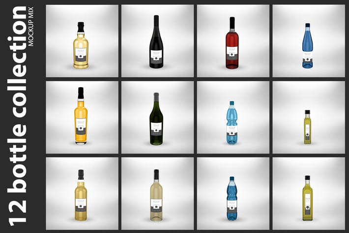 12 Bottle Collection Mock Up