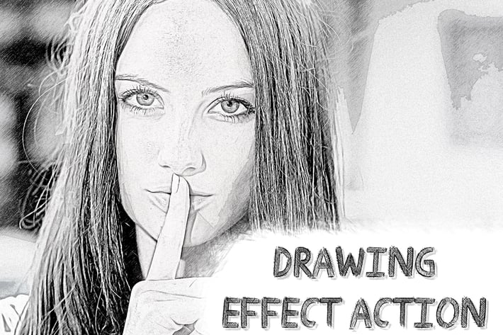 Drawing Effect Photoshop Action