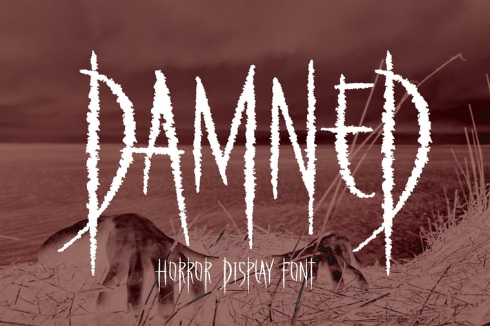 Damned Horror Display Font