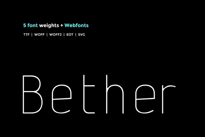 Bether Sans - WebFont with 5 weights
