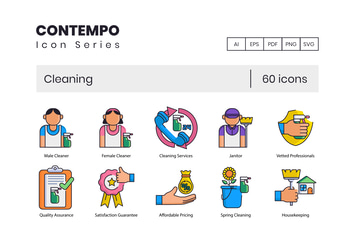 60 Cleaning Icons