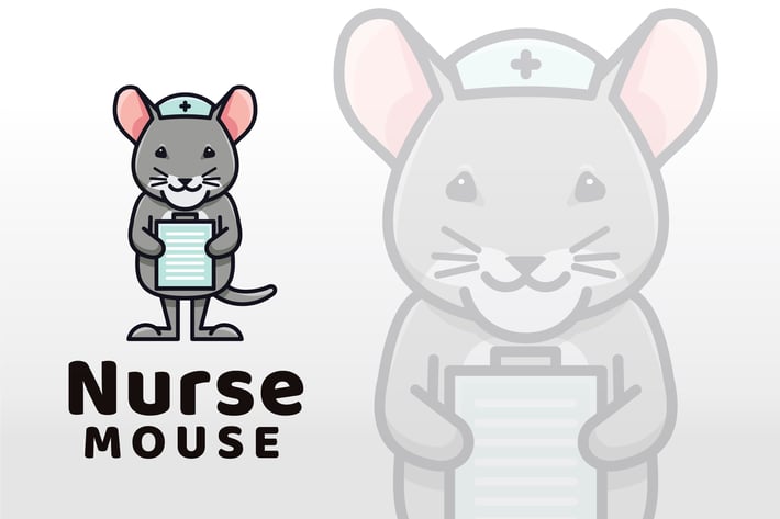 Nurse Mouse Logo Template
