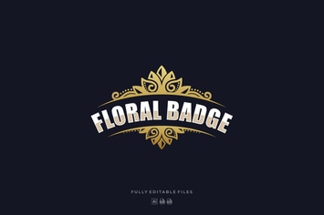 Floral Luxury Badge Logo