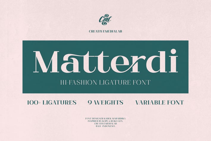 Matterdi - Hi-Fashion Ligature font