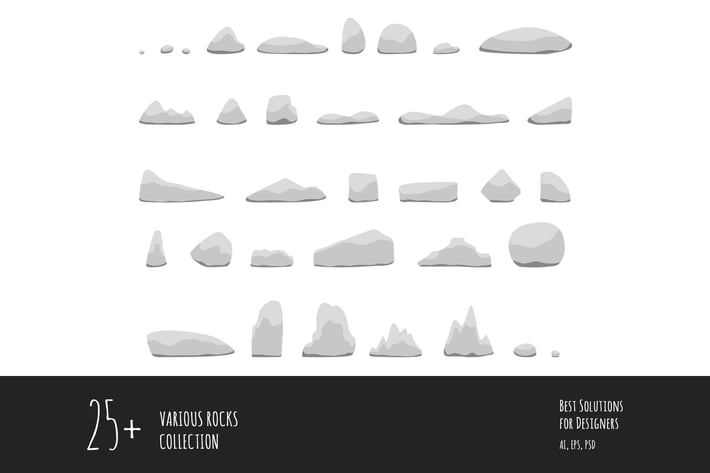 25 Various rocks collection