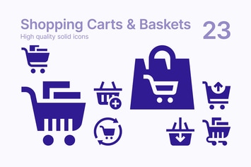 Shopping Cart and Basket Icons