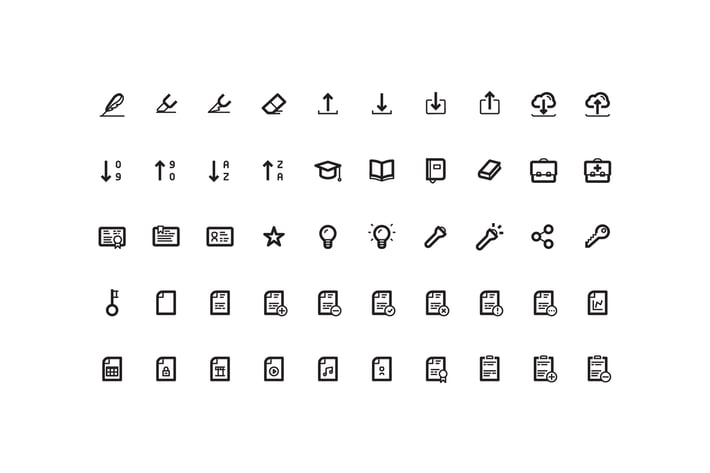 Thin Line UI Icons Pack Pixel Perfect