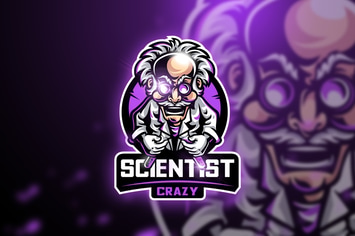 Scientist Crazy - Mascot & Esport logo